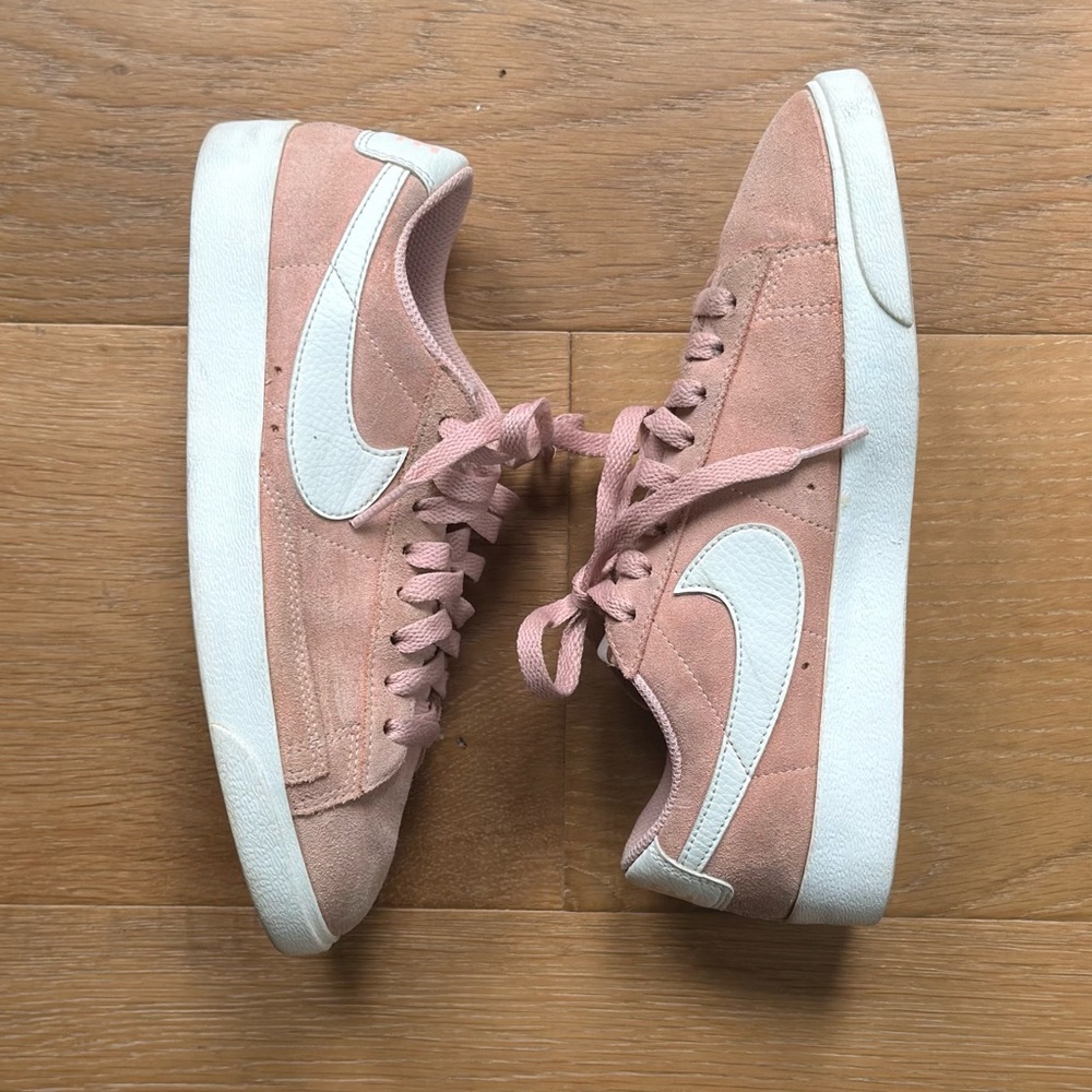 Nike Blazer Low Suede Boho Streetwear Sneakers Light Blush Pink Women's Size 7